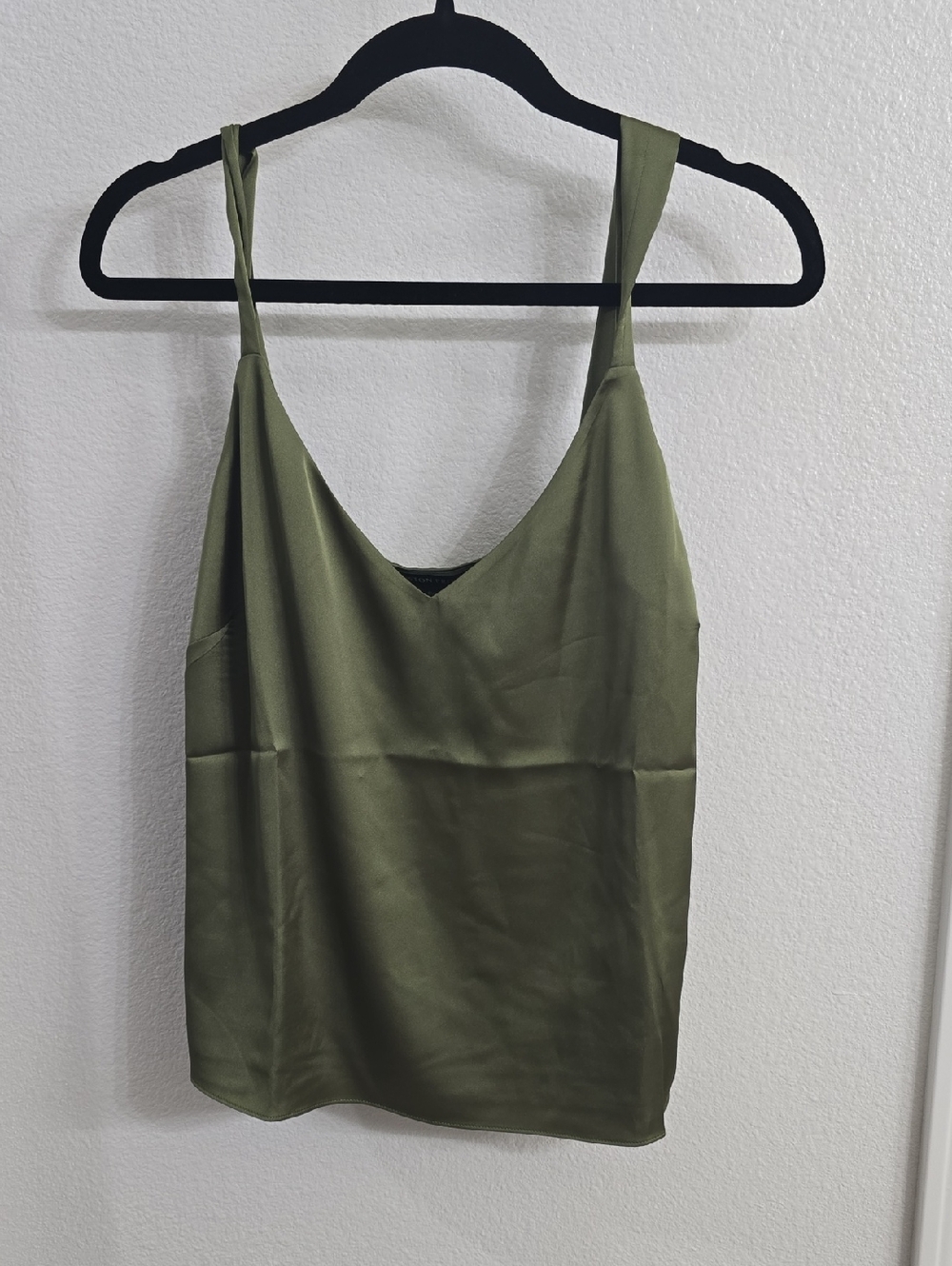 Boston Proper Olive Green Satin Camisole